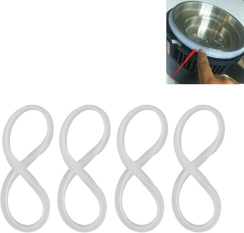 Jectse O for Water Distiller, 4 Pcs O Rings Water Distiller Replacement Gaskets Silicone Rings for Water Distiller Sealing, High Temperature (4L) in Saudi Arabia