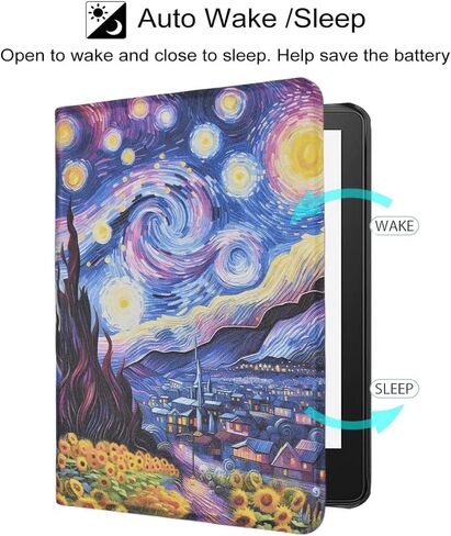 حالة لجميع Kindle 2024 و 2022 الجديدة 6 بوصات (11 جيلًا) ، غطاء ذكي من جلد PU خفيف الوزن مع حزام Auto Wake/Sleep & Hand ، Daisy Bee in Kuwait