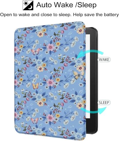 Case for All New 6 Inch Kindle 2024 and 2022 (11 Generation), Lightweight PU Leather Smart Cover with Auto Wake/Sleep & Hand Strap, Daisy bee in Saudi Arabia