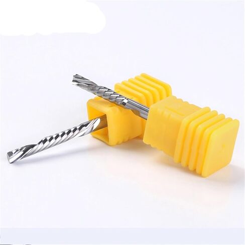 Vsharp 3.175mm Shank Left Spiral Milling Cutter Down Cut One Flute Router Bit CNC End Mill Engraving Bits Tungsten Steel Acrylic(3.175x1.5x12) in Saudi Arabia