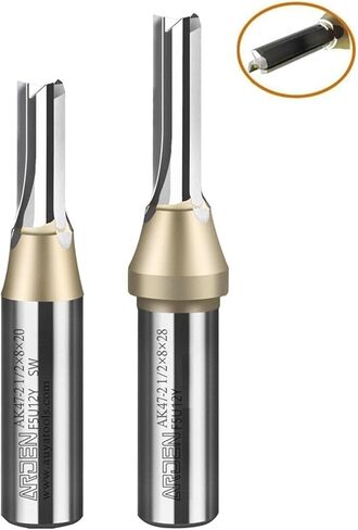 Arden TCT 3 Flutes Straight Multifunctional Cutting Router Bit Drilling Trimming Engraving Wood MDF Woodworking Milling Cutter(12.7x8x24) in Saudi Arabia