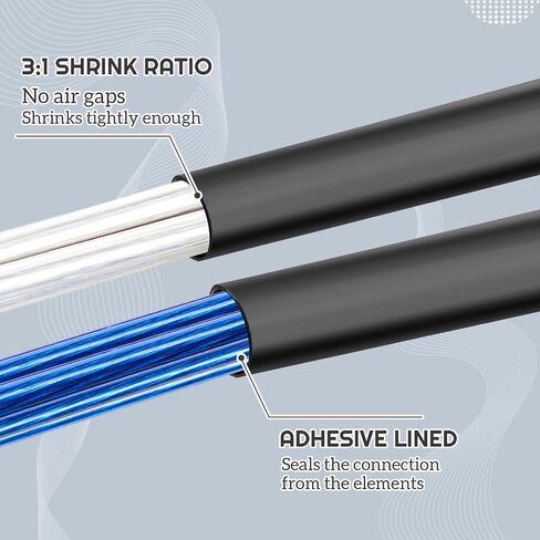 Pangda 1/4" Heat Shrink Tubing 50ft 3: 1 Waterproof Adhesive Lined Heat Shrink Wrap Tube, Marine Grade, Insulation Sealing Oil-Proof Wear-Resistant in Saudi Arabia