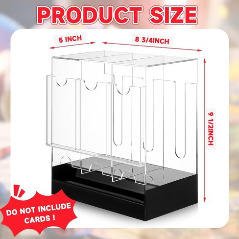 6 Slots Acrylic Booster Pack Dispenser with Black Base, Card Dispenser Storage and Organizer, for Trading Card, Booster Packs, Sports & More in Kuwait