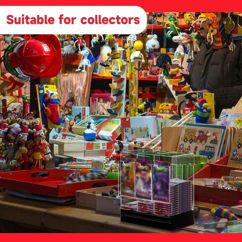 6 Slots Acrylic Booster Pack Dispenser with Black Base, Card Dispenser Storage and Organizer, for Trading Card, Booster Packs, Sports & More in Kuwait