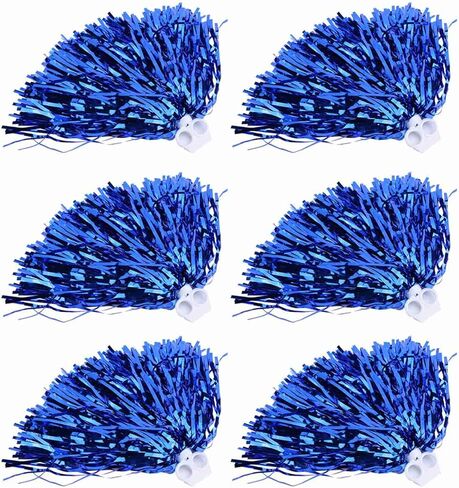 Yuyte 6pcs Cheer Poms Pom Cheerleading مع 7 ألوان للتشجيع أداء مرحلة الرقص في فرقة Squad Sports (Red) in Saudi Arabia