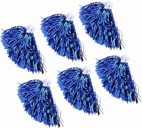 Yuyte 6pcs Cheer Poms Pom Cheerleading مع 7 ألوان للتشجيع أداء مرحلة الرقص في فرقة Squad Sports (Red) in Saudi Arabia