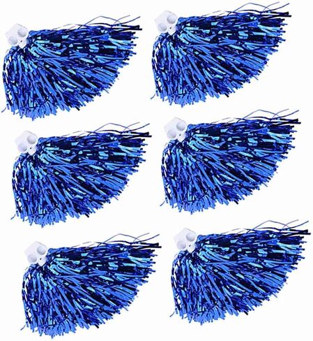 Yuyte 6pcs Cheer Poms Pom Cheerleading مع 7 ألوان للتشجيع أداء مرحلة الرقص في فرقة Squad Sports (Red) in Saudi Arabia