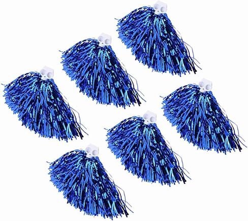 Yuyte 6pcs Cheer Poms Pom Cheerleading مع 7 ألوان للتشجيع أداء مرحلة الرقص في فرقة Squad Sports (Red) in Saudi Arabia