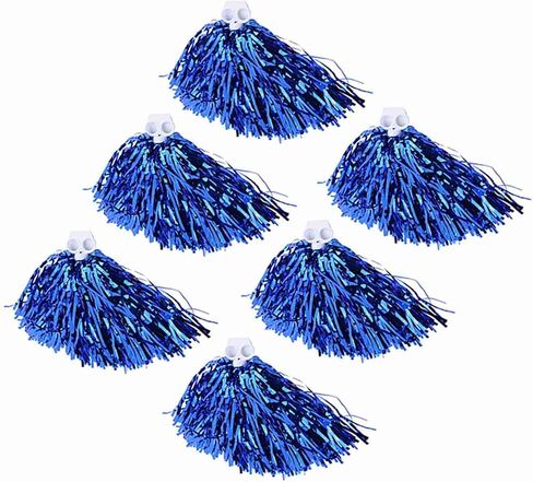 Yuyte 6pcs Cheer Poms Pom Cheerleading مع 7 ألوان للتشجيع أداء مرحلة الرقص في فرقة Squad Sports (Red) in Saudi Arabia