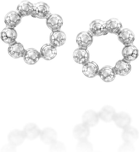 Dainty Gold Circle Earrings - Minimal Small Open Circle Stud Posts - Designer Handmade in Kuwait