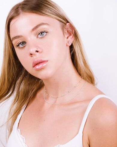 Dainty Gold Circle Earrings - Minimal Small Open Circle Stud Posts - Designer Handmade in Kuwait