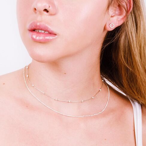 Dainty Gold Circle Earrings - Minimal Small Open Circle Stud Posts - Designer Handmade in Kuwait