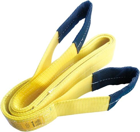 3" x 4' Nylon Lifting Sling Tow Strap Flat Eye & Eye 2PLY Vertical 8600 LBS Basket 17200 LBS Choker 6900 LBS in Saudi Arabia