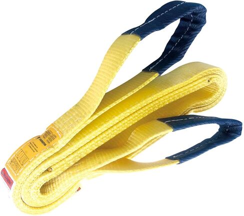 3" x 4' Nylon Lifting Sling Tow Strap Flat Eye & Eye 2PLY Vertical 8600 LBS Basket 17200 LBS Choker 6900 LBS in Saudi Arabia