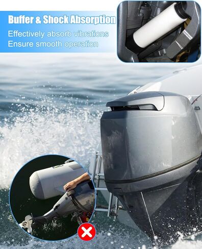 2pcs دعم Transom Saver Saver Trailing Trailing وتوقف التوقف من أجل أنظمة القطع/الميل 3-RAM ، ودعم محرك القوارب الوتد متوافق مع Mercury Yamaha Suzuki Honda in Saudi Arabia