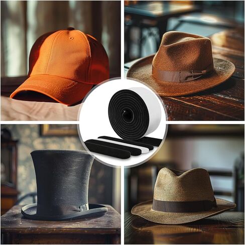 23 PCS HAT Sizers for Size Love -Size - إدراج ضابط القبعة لجعل ملاءمة أصغر حجماً ، إدراج مخفض في حجم القبعة ، لفة شريط الرغوة ذاتية اللصق ، شرائط ملائمة مناسبة للقبعة الصلبة ، أغطية مختلفة in Saudi Arabia