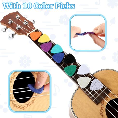 13 PCS kuulele chord chart chart ورقة الغش مع ملصقات مقياس kuulele 2 و 10 Felt Ficks توسع اللعب بسرعة للمبتدئين واللاعبين المتوسطين in Saudi Arabia