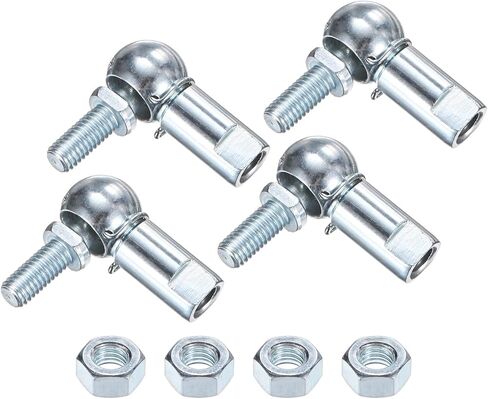 4-Pack CS10 Ball Head Rod End Bearing, M5x0.8 Right Male Thread and Right Female Thread Self-lubricating Carbon Steel Angle Ball Joint Socket End Fitting for Automotive in Saudi Arabia