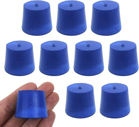 EISCO 10PK Neoprene Stoppers, Solid - ASTM - Size: #6 26mm Bottom, 32mm Top, 25mm Length - Suitable for use with Petroleum, Oils & Most Inorganic Acids and Bases in Saudi Arabia