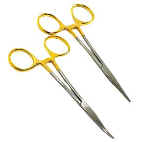 Premium German Stainless Set of 2 Each Artery Forceps Straight and Curved 5 inches Mosquito Hemostat Forceps Orthodontic Dental Veterinary hemostat-Cynamed in Saudi Arabia