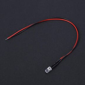 aqxreight 10pcs 12v 5mm LED Light Emitting Diode Wired Multicolor LED Light Cable 20cm 0.06W Yellow (White Hair Blue) in Saudi Arabia