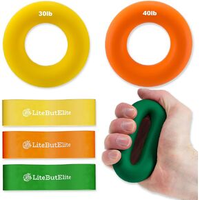 Silicone Ring Grip Strength Trainer Kit - Effective Forearm Strengthener for Hand and Finger Exercise, Ideal Exercisers for Gripper Strength and Flexibility in Saudi Arabia