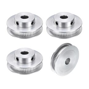 uxcell 4pcs GT-2 60T Pulley Synchronous Wheel 10mm Bore, Aluminum Timing Pulley 60 Teeth, Fit Width 6mm Timing Belt for 3D Printer CNC Machine in Kuwait