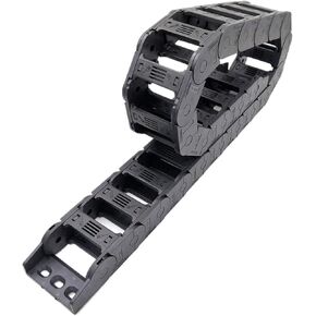 Transmission Chain of Power 1 Meter 25x38mm Chain Drag Wire Carrier Cable Transmissin Towline with End Connectors for CNC Router Machine Tools Transmission Chain of Power(R55) in Kuwait