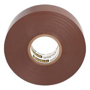 3M Scotch Vinyl Color Colling Tape 35 ، 3/4 in × 66 قدمًا ، درجة مميزة ، مثبطات اللهب ، حماية مقاومة للأشعة فوق البنفسجية والكهربائية والميكانيكية ، البني ، 7 مل ، 1 لفة in Kuwait