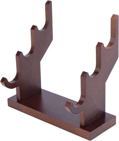 Olycraft 3 Tiers Brown Wand Risers 14x5x13cm Wizard Wand Wand Wand Wood Wand Wand Wand Wand Holder Magic Wand Wand Mission for Wazard Wand Small Swords Collection School Display in Saudi Arabia