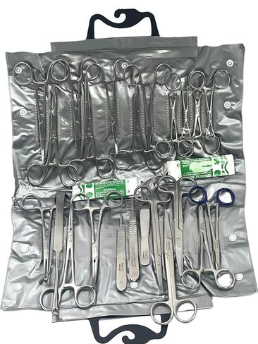 82 PCS Premium Premium German Deetrial Deterinary Instruments -Include Kelly Founds Mosquito ملقط Carmalt منشفة Clamp Mayo Metenbaum ، مجموعة Mayo Scissors -Spay Pack in Saudi Arabia
