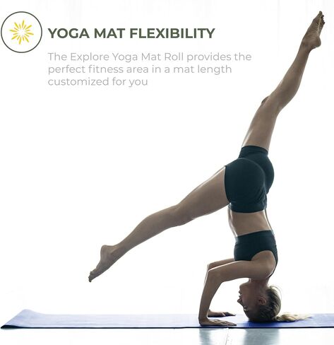 Sunshine Yoga Explore Yoga Mat Roll, 24in x 100ft Exercise Mat, 4mm Thick Non-Slip Gym Mat for Home Workout and Fitness, Anti-Tear, Cut up to 17 Regular Yoga Mats in Kuwait