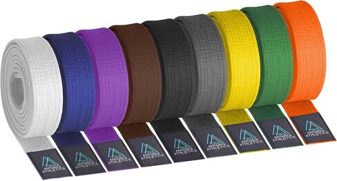 BJJ Belt for Men & Women Brazilian Jiu Jitsu Belt with Ranking Stripes Sleeve Bar Kids Jiu Jitsu Gi Belt in Saudi Arabia