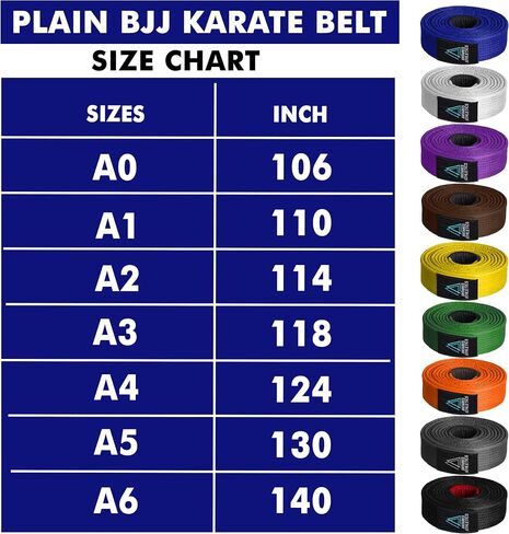 BJJ Belt for Men & Women Brazilian Jiu Jitsu Belt with Ranking Stripes Sleeve Bar Kids Jiu Jitsu Gi Belt in Saudi Arabia