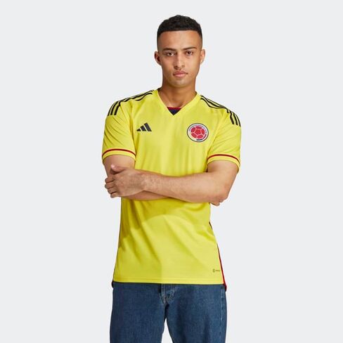 adidas Mens Soccer Columbia 22 Home Jersey, Bright Yellow, 3X-Large in Saudi Arabia