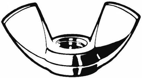 Wing Nut, 3/8"-24, Stainless Steel, Plain, 0.79 in Ht, 1.44 in Max Wing Span, 5 PK in Saudi Arabia