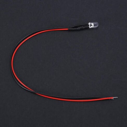 AQXREIGHT 10pcs 12V 5MM LED LED SEADING DIODE DIED سلكي متعدد الألوان كابل LED LED 20 سم 0.06W أصفر (الشعر الأبيض الأزرق) in Saudi Arabia