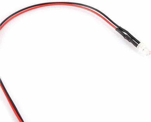 AQXREIGHT 10pcs 12V 5mm LED LED SERING DIODE DIED سلكي متعدد الألوان كابل LED LED 20 سم 0.06W أصفر (الشعر الأبيض الأخضر) in Saudi Arabia