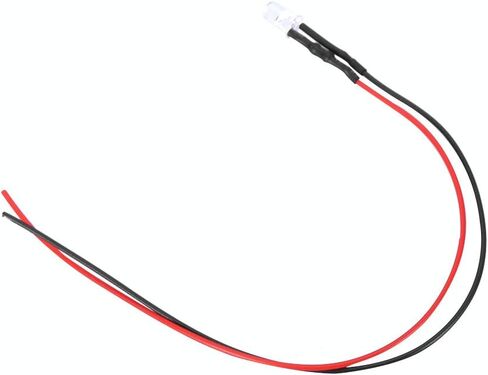 AQXREIGHT 10pcs 12V 5mm LED LED SERING DIODE DIED سلكي متعدد الألوان كابل LED LED 20 سم 0.06W أصفر (الشعر الأبيض الأخضر) in Saudi Arabia