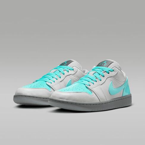 Jordan Air 1 Low SE Women's Shoes (HQ3599-025 ، فوتون غبار/دخان رمادي/جليدي أزرق/أورورا أخضر) الحجم 8 in Saudi Arabia
