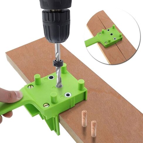 Woodworking Straight Hole Punch Locator DIY Carpentry Drilling Doweling Guide Hand Tools for Accurate Wood Joinery Projects ABS Plastic 200x72mm (Grey) in Saudi Arabia