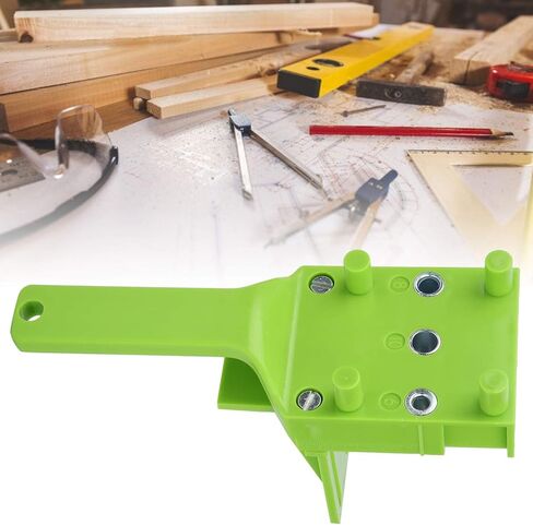 Woodworking Straight Hole Punch Locator DIY Carpentry Drilling Doweling Guide Hand Tools for Accurate Wood Joinery Projects ABS Plastic 200x72mm (Grey) in Saudi Arabia
