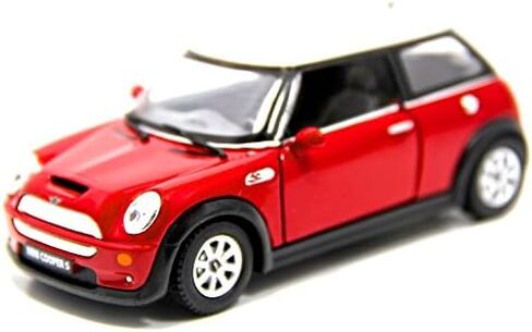 KiNSMART Mini Cooper S 5inch 1:28 Scale Die Cast Metal Model Toy Cars Red with British Flag in Saudi Arabia