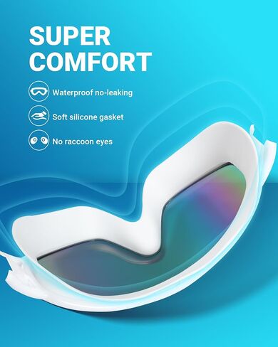 Freela 2 Pack Swim Goggles for Adult Men Women,180°Wide Vision Anti-fog UV Protection No Leak Clear Swimming Goggles in Kuwait