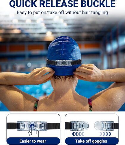 Freela 2 Pack Swim Goggles for Adult Men Women,180°Wide Vision Anti-fog UV Protection No Leak Clear Swimming Goggles in Kuwait