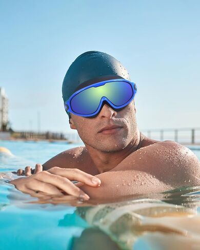 Freela 2 Pack Swim Goggles for Adult Men Women,180°Wide Vision Anti-fog UV Protection No Leak Clear Swimming Goggles in Kuwait