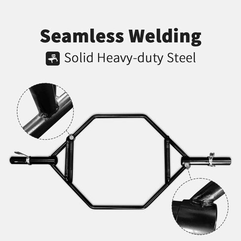 شريط سداسي الأوليمبي ، شريط الفخ 56 "تشطيب Chrome Hex Hex Weight Bar Bar Deadlift Bar مع اثنين in Saudi Arabia