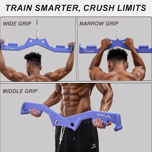 Lat Pulldown Attachments, Neutral Grip Lat Pull Down Bar with Ergonomic Handle,Cable Attachments for Gym, Back Tricep Bar Strength Training Handle in Saudi Arabia