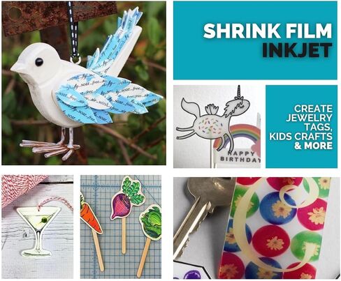 Grafix Shrink Film - White Opaque 8.5"x11" Sheets, Design Your Art and Shrink It to Create Jewelry, Embellishments, Paper Crafts, Gift Tags, Ornaments and More, Pack of 15 in Saudi Arabia