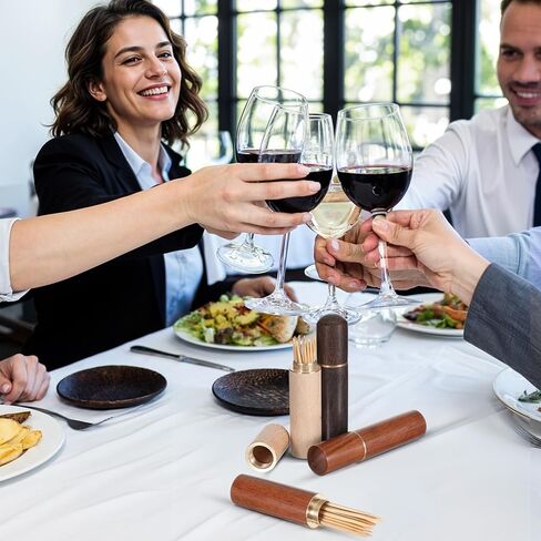 3 PCS Pocket Houndpick Holder ، حامل أسنان الخشب المحمول لحالة الأسنان لتخزين الأسنان الإبرة حبة الأذن اختيار كائن صغير للنساء الرجال in Kuwait